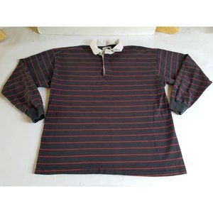 Vintage 1990s THE NORTH FACE Polo Rugby Tee Stripe